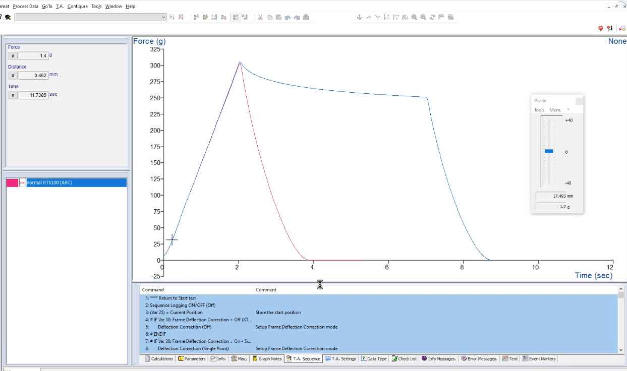 screenshot of software